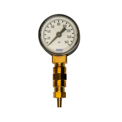 Needle outlet pressure gauge